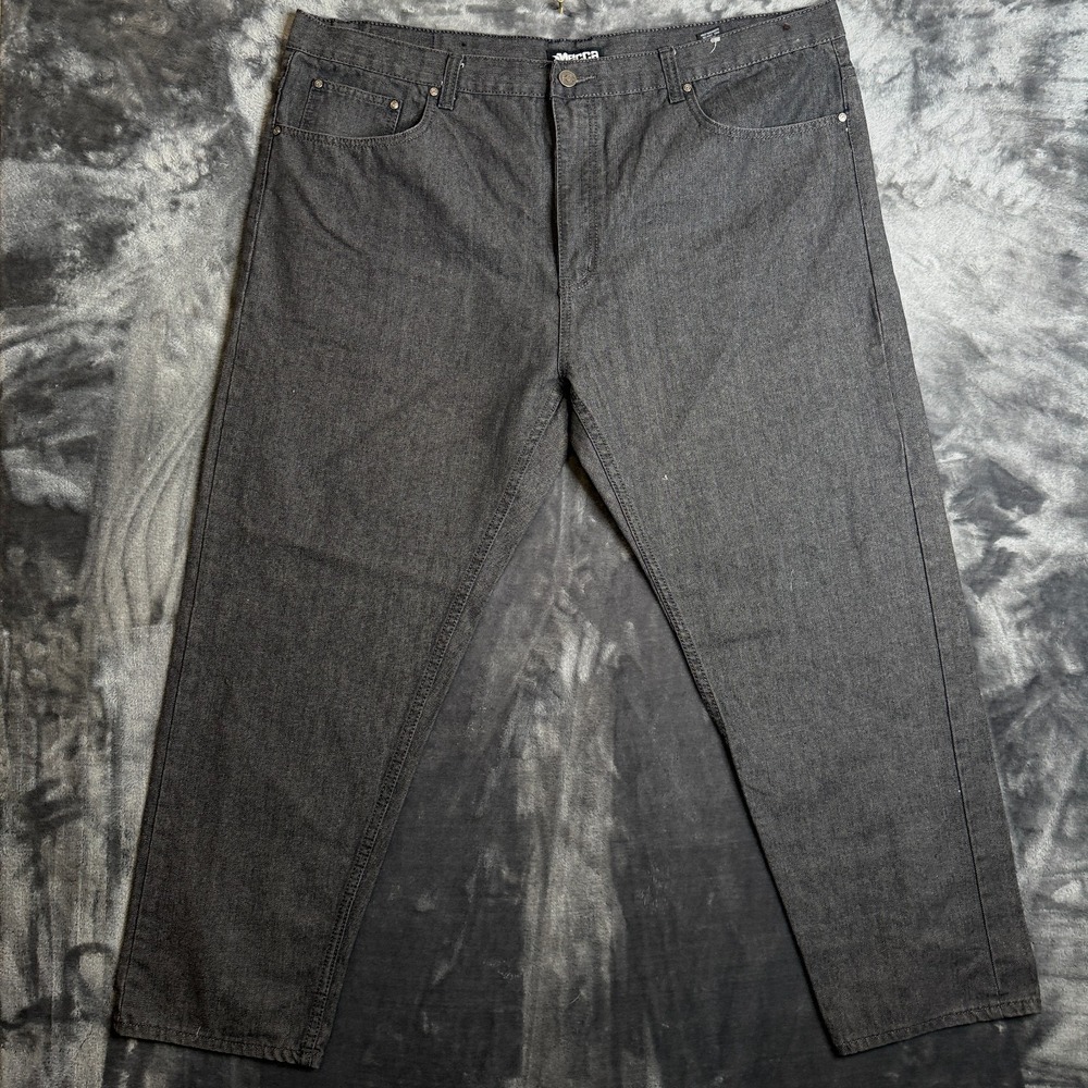 Vintage Y2k Mecca Dark Denim Jeans Size 46x30 5-Pocket Baggy